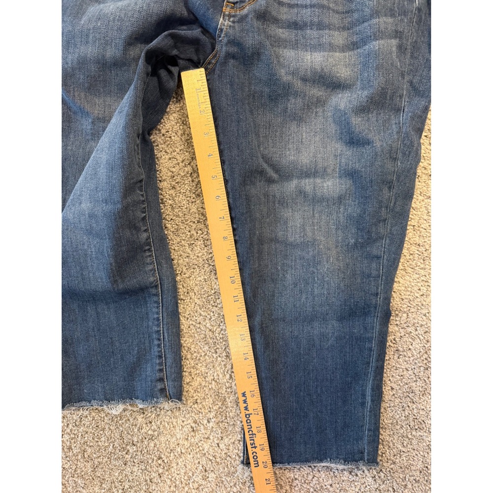 Judy Blue Capri Jeans Womens 14W Blue Skinny Fit Raw Hem JB82247DK-PL Stretch - Picture 7 of 10